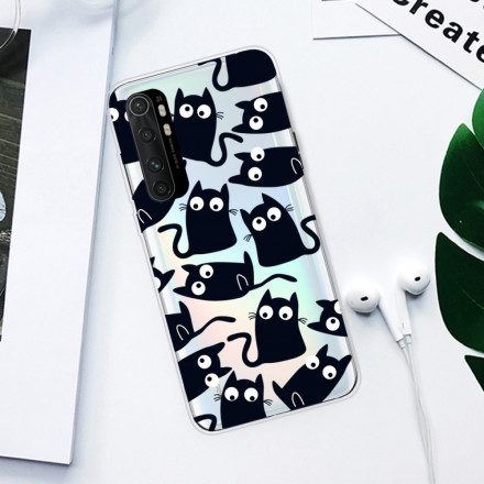 Skal För Xiaomi Mi Note 10 Lite Svarta Katter