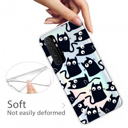 Skal För Xiaomi Mi Note 10 Lite Svarta Katter