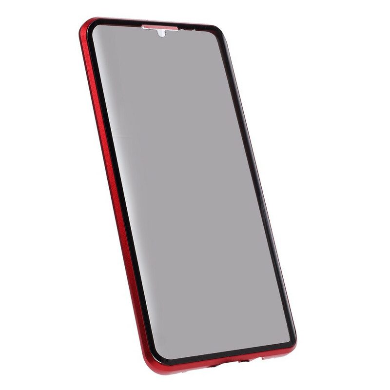 Skal För Xiaomi Mi Note 10 / 10 Pro Metallkanter Och Härdat Glas