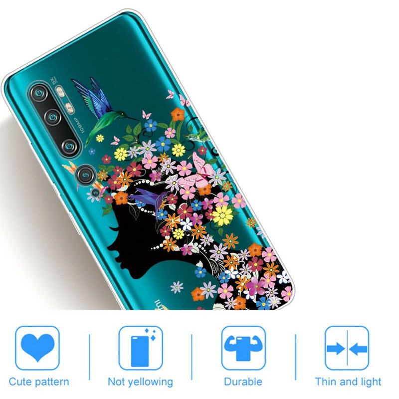 Skal För Xiaomi Mi Note 10 / 10 Pro Snyggt Blomhuvud