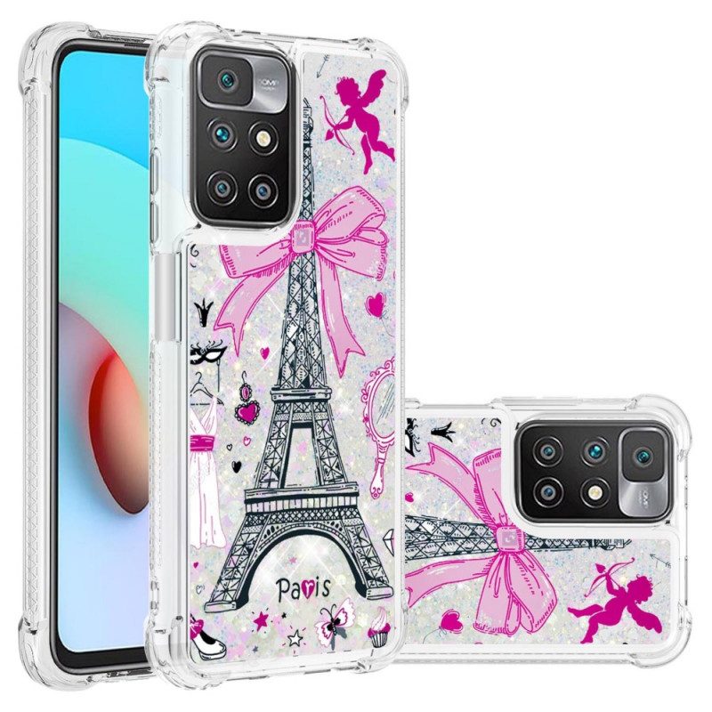Skal För Xiaomi Redmi 10 Eiffeltornets Glitter