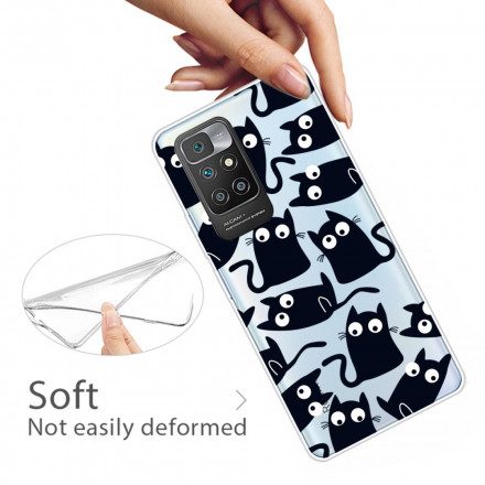 Skal För Xiaomi Redmi 10 Flera Svarta Katter