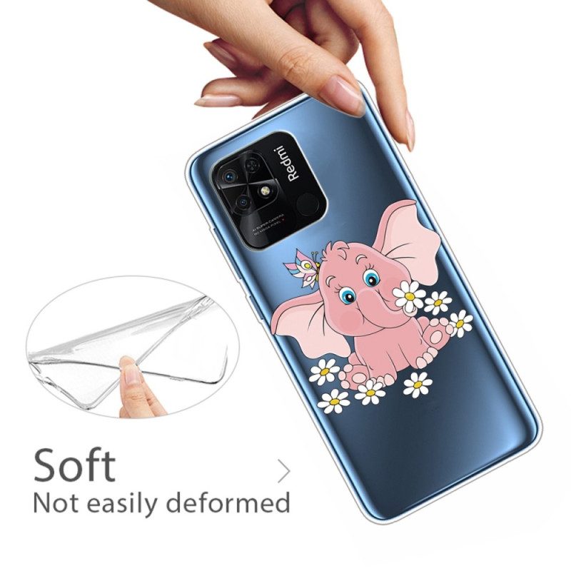Skal För Xiaomi Redmi 10C Pink Elephant Transparent
