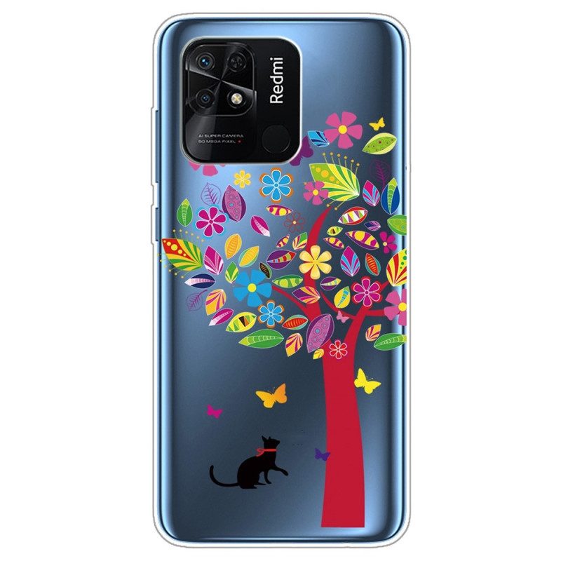 Skal För Xiaomi Redmi 10C Transparent Färgat Träd
