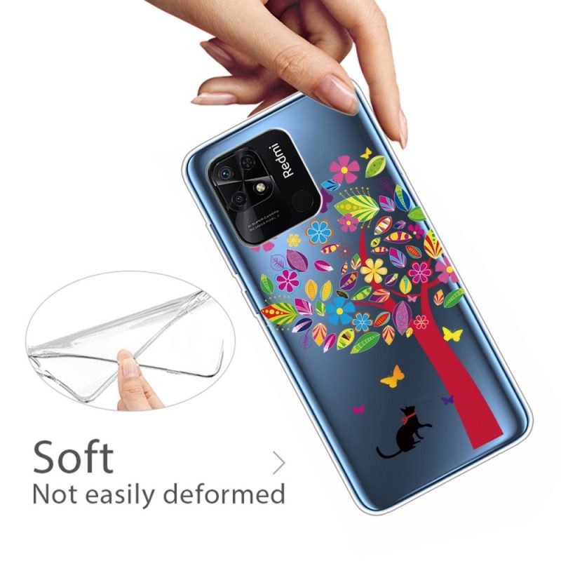 Skal För Xiaomi Redmi 10C Transparent Färgat Träd