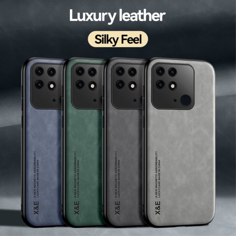 Skal För Xiaomi Redmi 10C X&e Lädereffekt Läder