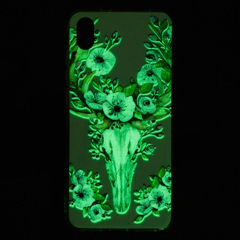 Skal För Xiaomi Redmi 7A Fluorescerande Blomälg