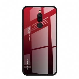 Skal För Xiaomi Redmi 8 Var Dig Själv Härdat Glas