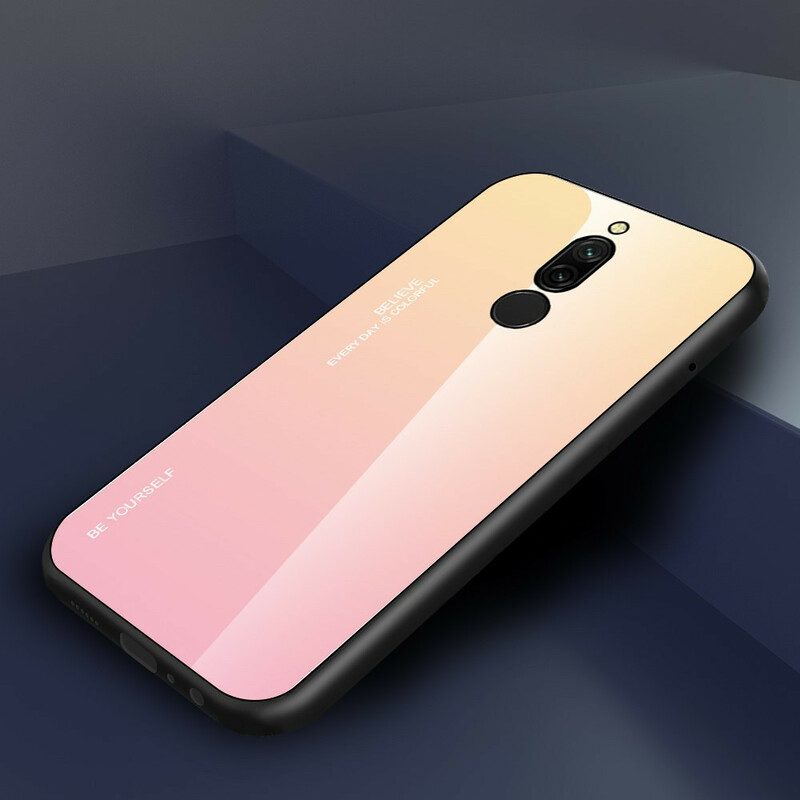 Skal För Xiaomi Redmi 8 Var Dig Själv Härdat Glas