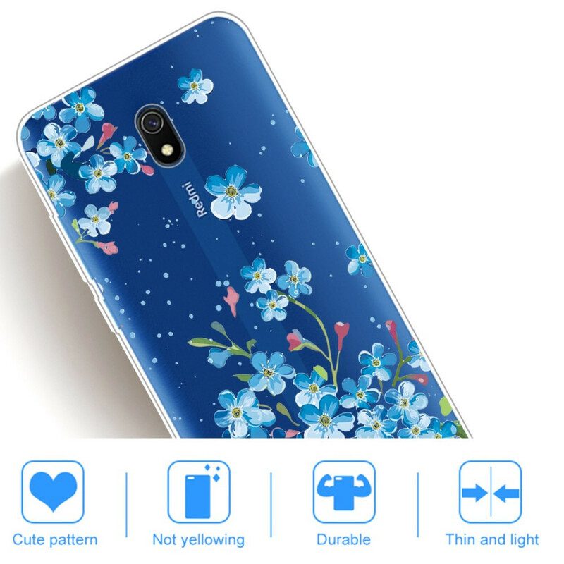 Skal För Xiaomi Redmi 8A Bukett Blå Blommor