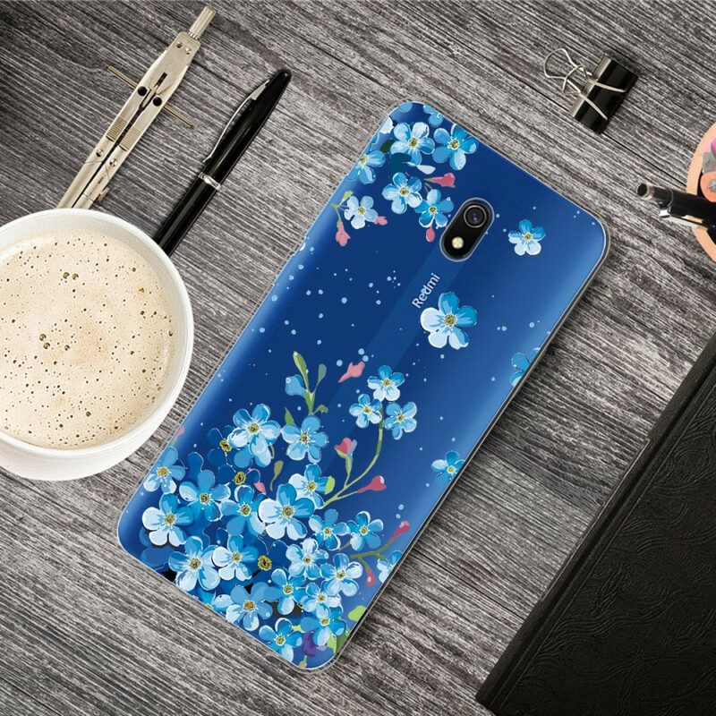 Skal För Xiaomi Redmi 8A Bukett Blå Blommor