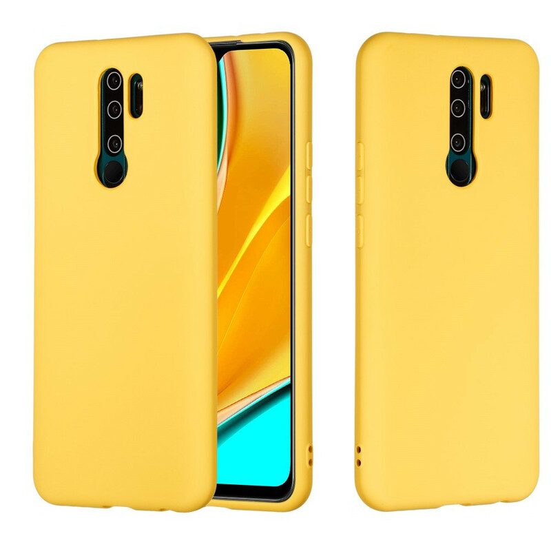 Skal För Xiaomi Redmi 9 Flytande Silikon Med Snodd