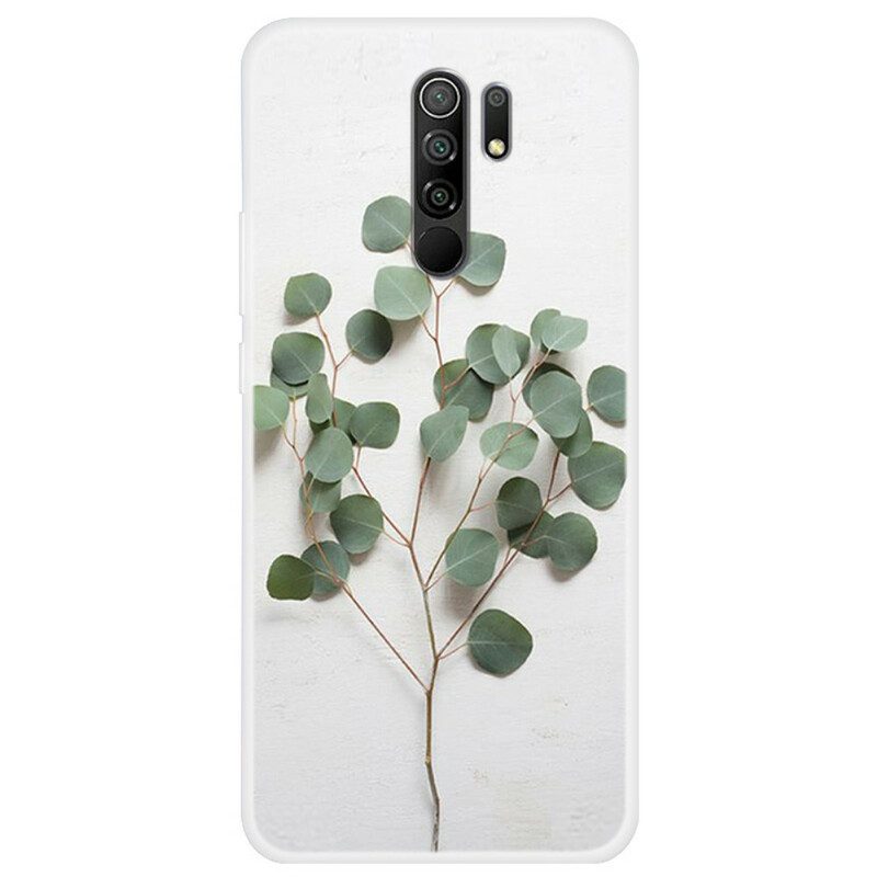Skal För Xiaomi Redmi 9 Transparenta Realistiska Löv