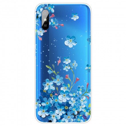 Skal För Xiaomi Redmi 9A Bukett Blå Blommor