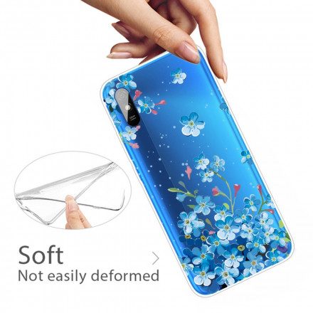 Skal För Xiaomi Redmi 9A Bukett Blå Blommor