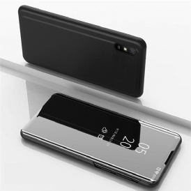 Skal För Xiaomi Redmi 9A Spegel Och Konstläder