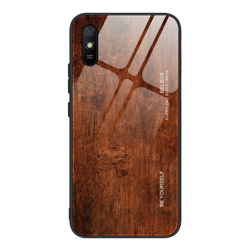 Skal För Xiaomi Redmi 9A Trädesign Härdat Glas