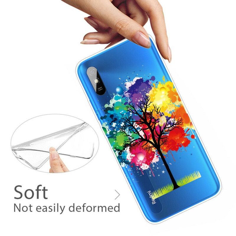 Skal För Xiaomi Redmi 9A Transparent Akvarellträd