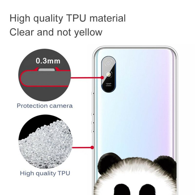Skal För Xiaomi Redmi 9A Transparent Panda