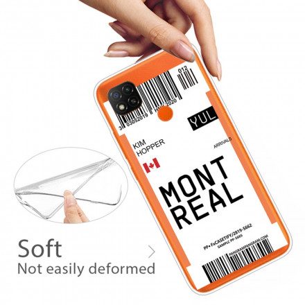 Skal För Xiaomi Redmi 9C Boardingkort Till Montreal