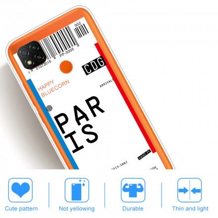 Skal För Xiaomi Redmi 9C Boardingkort Till Paris