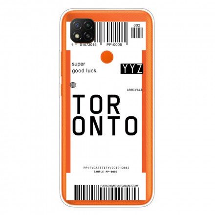 Skal För Xiaomi Redmi 9C Boardingkort Till Toronto