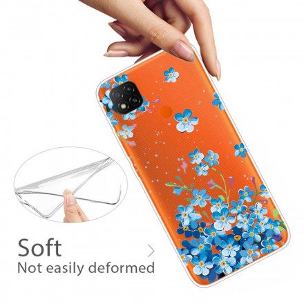 Skal För Xiaomi Redmi 9C Bukett Blå Blommor