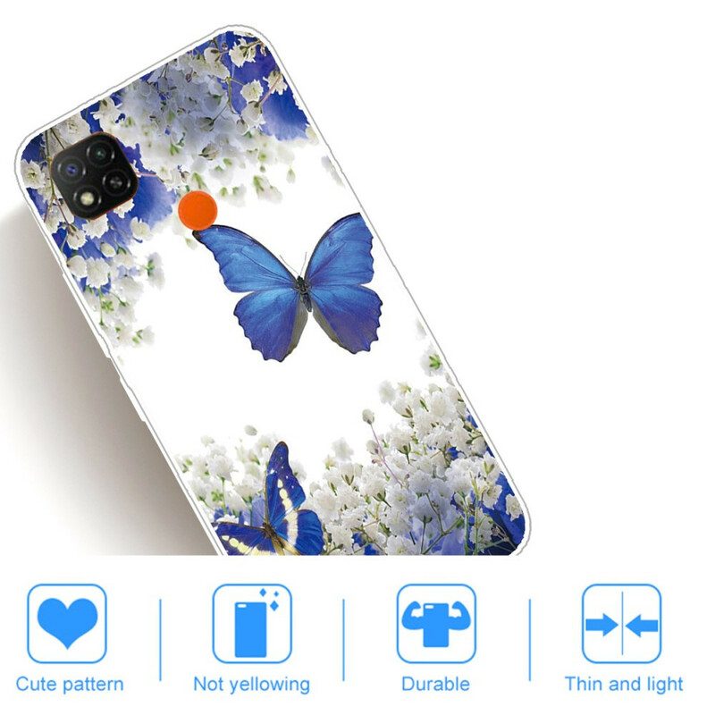 Skal För Xiaomi Redmi 9C Fjärilar