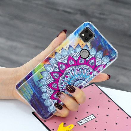 Skal För Xiaomi Redmi 9C Fluorescerande Färgglada Mandala