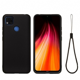 Skal För Xiaomi Redmi 9C Flytande Silikon Med Snodd