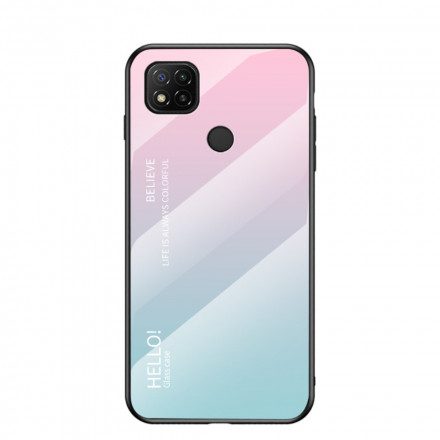 Skal För Xiaomi Redmi 9C Hej Härdat Glas