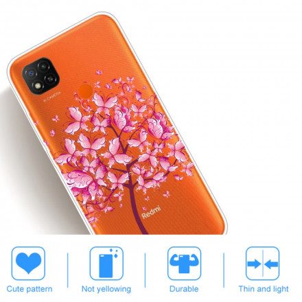 Skal För Xiaomi Redmi 9C Rosa Trädtopp