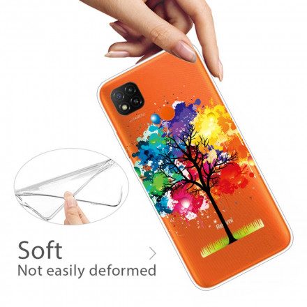 Skal För Xiaomi Redmi 9C Transparent Akvarellträd