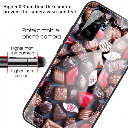 Skal För Xiaomi Redmi Note 10 / 10S Choklad Härdat Glas