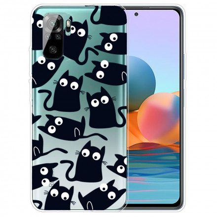 Skal För Xiaomi Redmi Note 10 / 10S Flera Svarta Katter