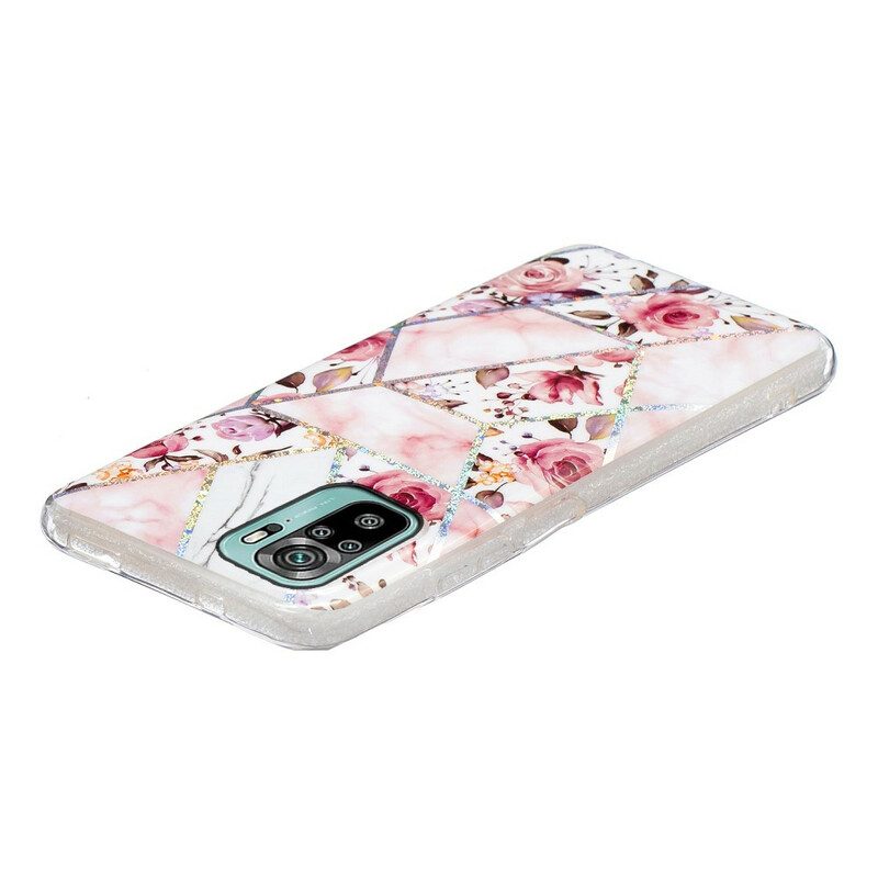 Skal För Xiaomi Redmi Note 10 / 10S Marmorerade Blommor