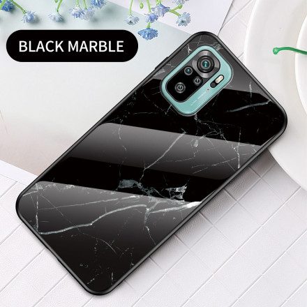 Skal För Xiaomi Redmi Note 10 / 10S Marmorfärger Härdat Glas