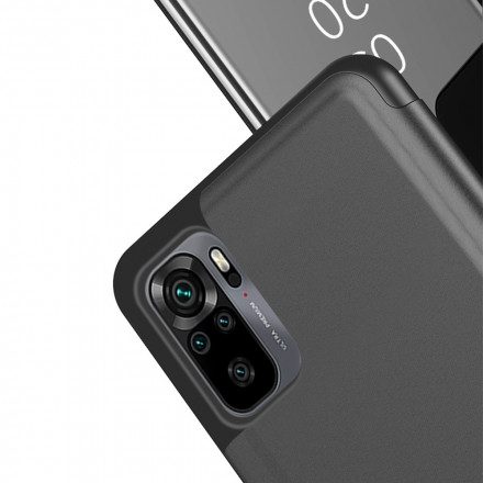 Skal För Xiaomi Redmi Note 10 / 10S Spegel Och Konstläder