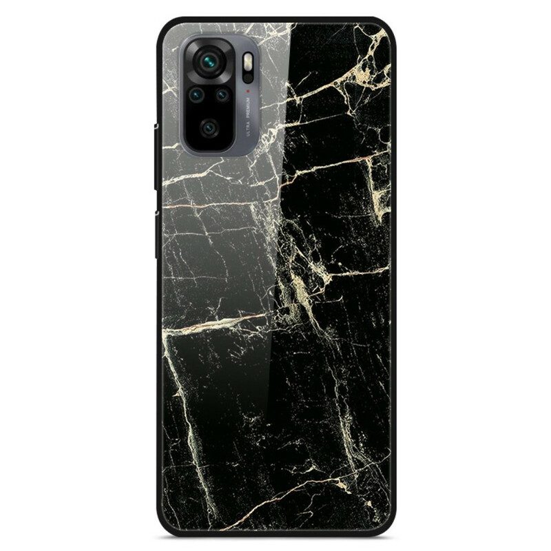 Skal För Xiaomi Redmi Note 10 / 10S Supreme Marble Härdat Glas