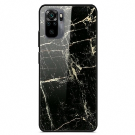 Skal För Xiaomi Redmi Note 10 / 10S Supreme Marble Härdat Glas