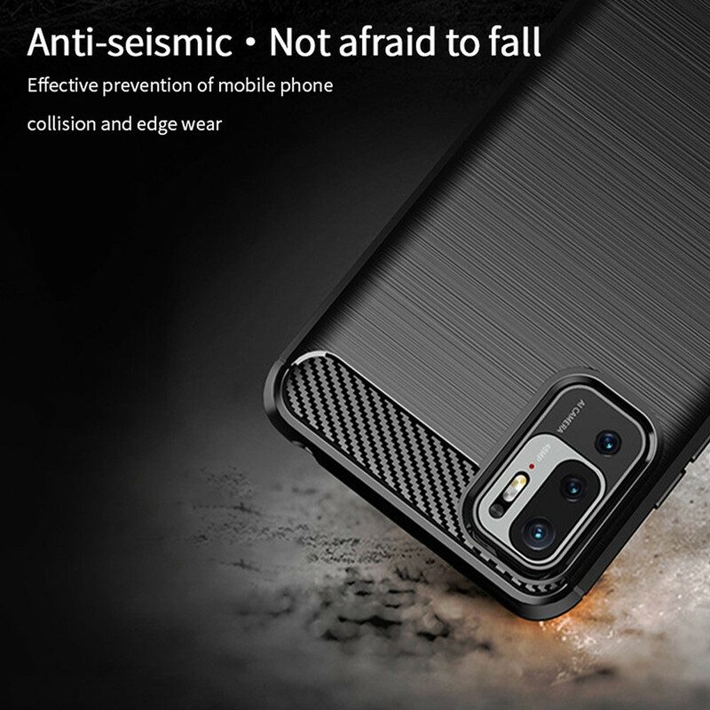Skal För Xiaomi Redmi Note 10 5G / Poco M3 Pro 5G Mofi Borstad Kolfiber