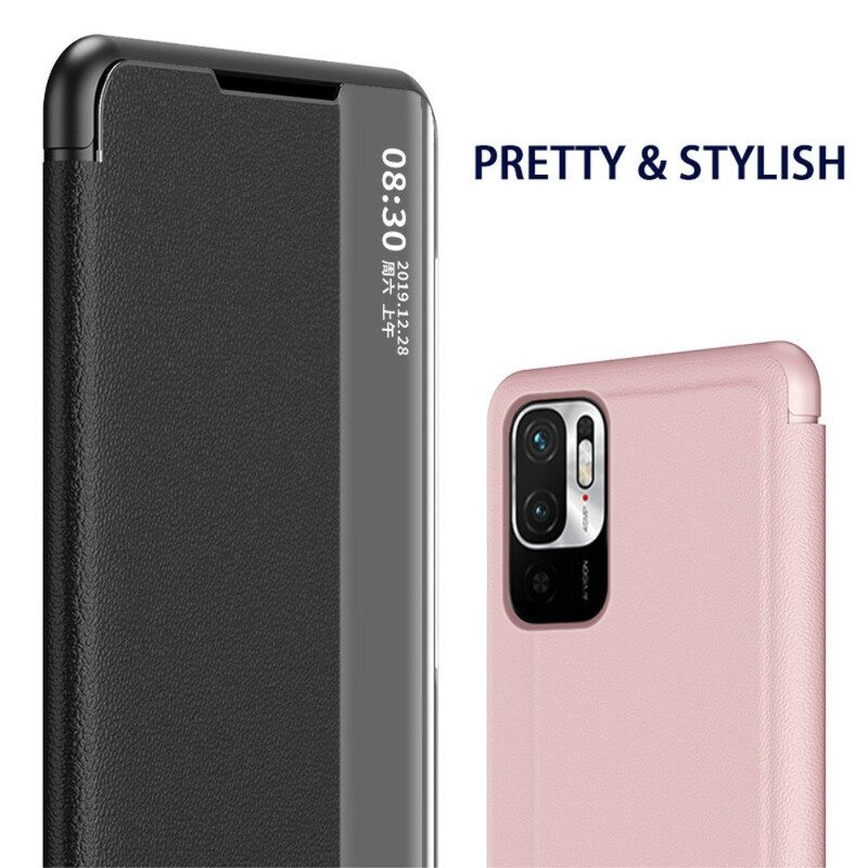 Skal För Xiaomi Redmi Note 10 5G / Poco M3 Pro 5G Texturerad Lädereffekt