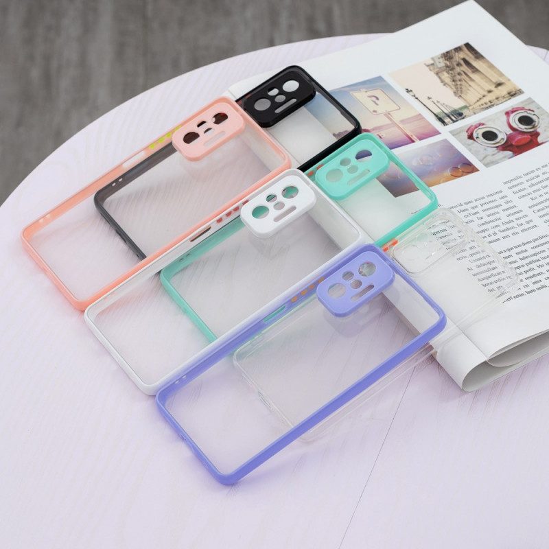 Skal För Xiaomi Redmi Note 10 Pro Färgad Kontur Transparent