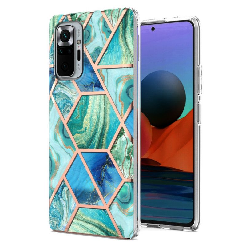 Skal För Xiaomi Redmi Note 10 Pro Intensiv Geometrisk Marmor