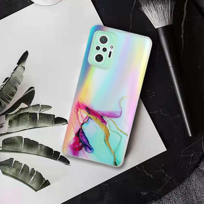 Skal För Xiaomi Redmi Note 10 Pro Lasereffektmarmor