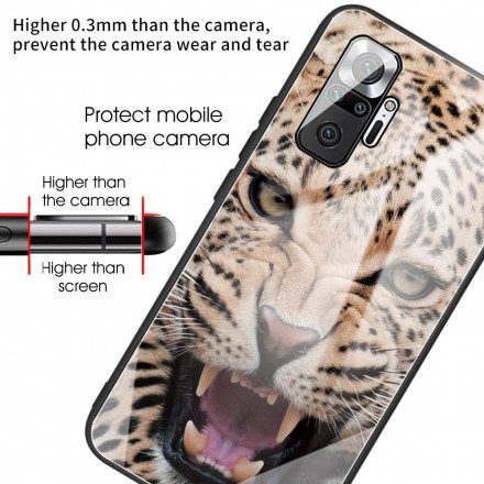 Skal För Xiaomi Redmi Note 10 Pro Leopard Härdat Glas