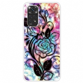 Skal För Xiaomi Redmi Note 11 / 11S Blomsterdesign