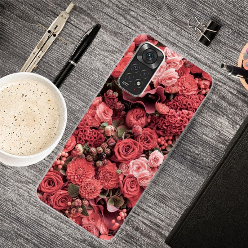 Skal För Xiaomi Redmi Note 11 / 11S Intensiva Blommor