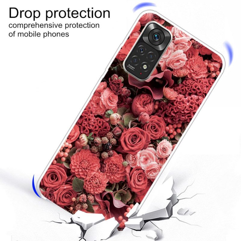 Skal För Xiaomi Redmi Note 11 / 11S Intensiva Blommor