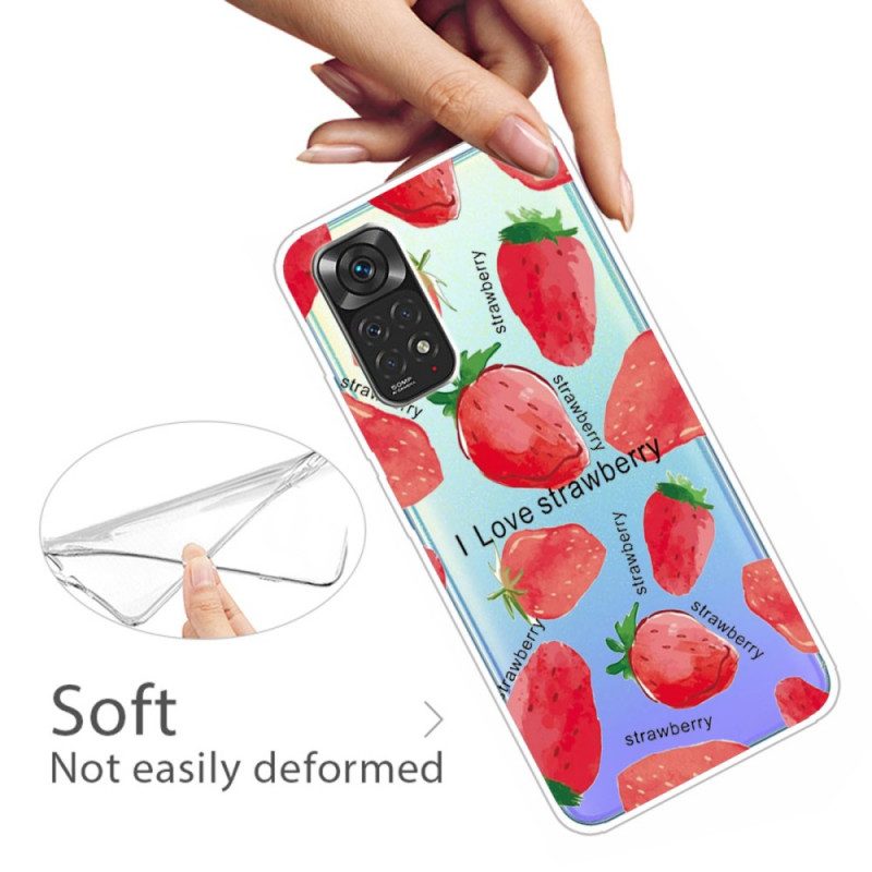 Skal För Xiaomi Redmi Note 11 / 11S Jordgubbar / Jag Älskar Jordgubbar